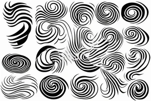 Lines swirl tattoo idea