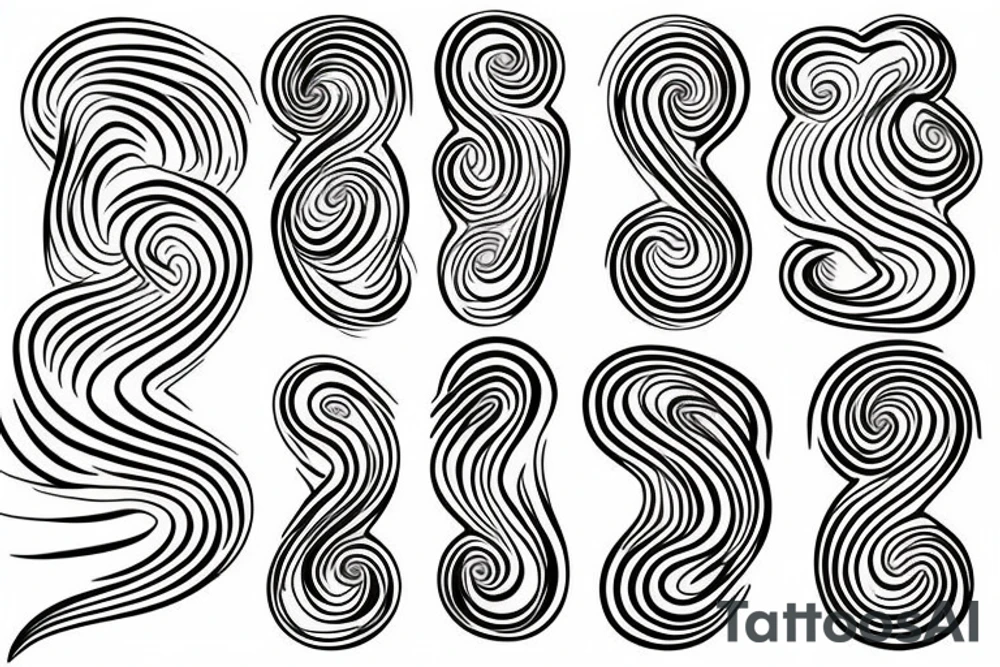 Lines swirl tattoo idea