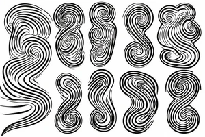 Lines swirl tattoo idea