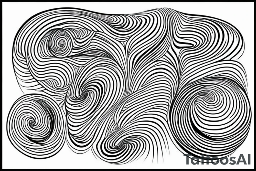 Lines swirl tattoo idea