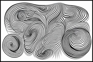 Lines swirl tattoo idea