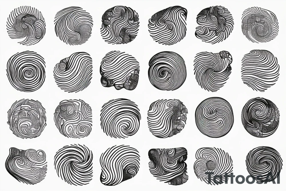 Lines swirl tattoo idea