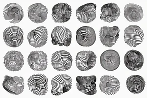 Lines swirl tattoo idea