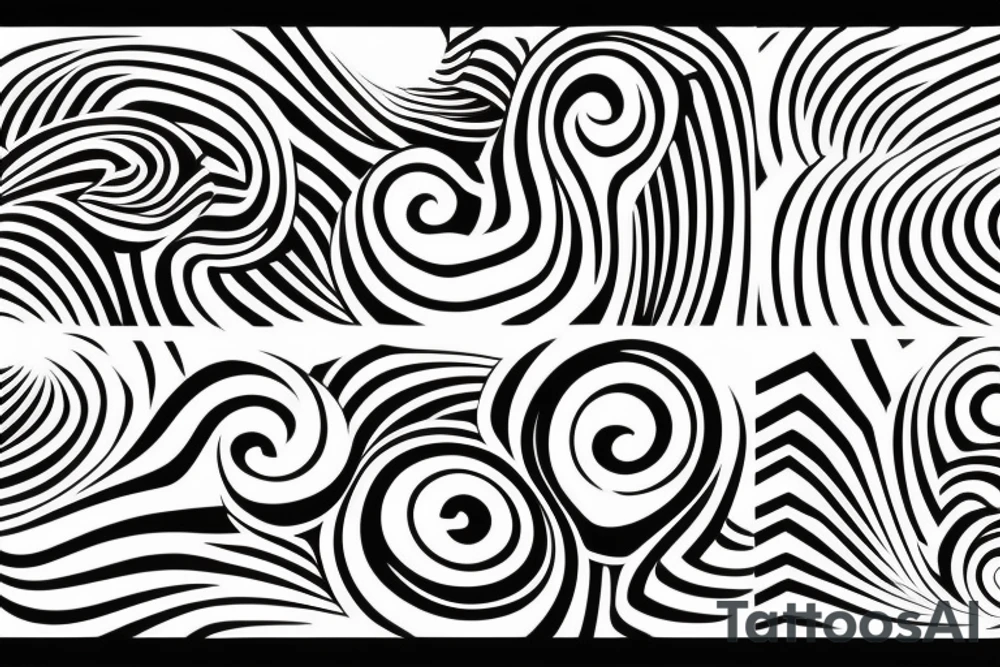 Lines swirl tattoo idea