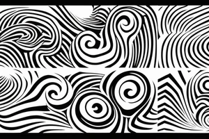 Lines swirl tattoo idea