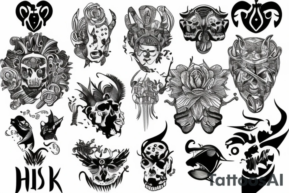 loin head tattoo idea