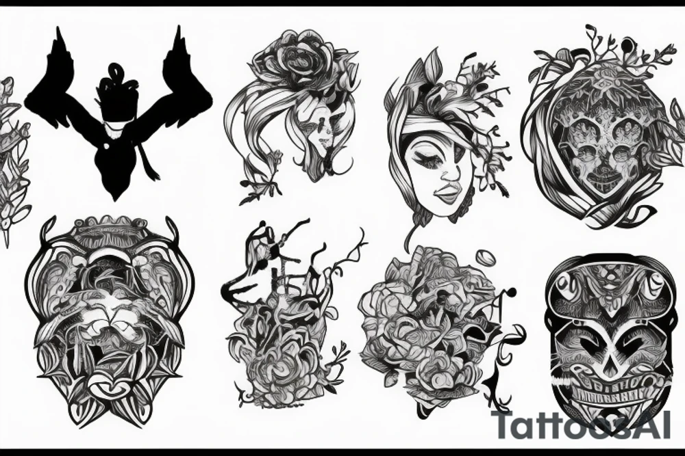 loin head tattoo idea