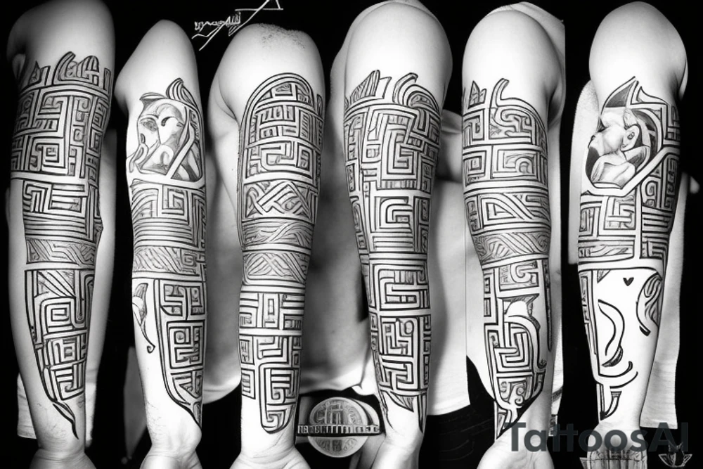 Greek gods fighting tattoo idea