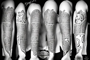 Greek gods fighting tattoo idea