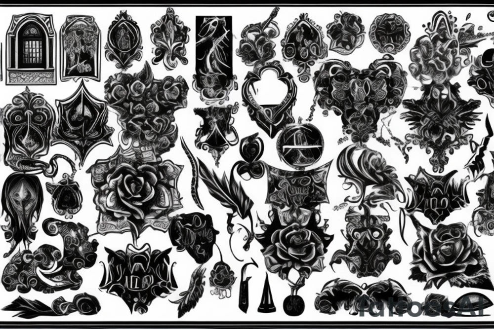Gothic building tattoo idea