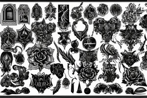 Gothic building tattoo idea