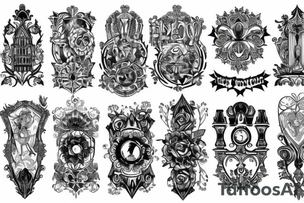 Gothic building tattoo idea