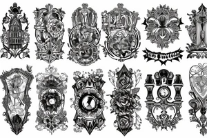 Gothic building tattoo idea