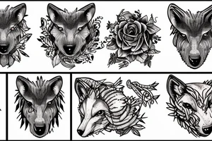 a sheep in draped with the flayed skin of a wolf tattoo idea