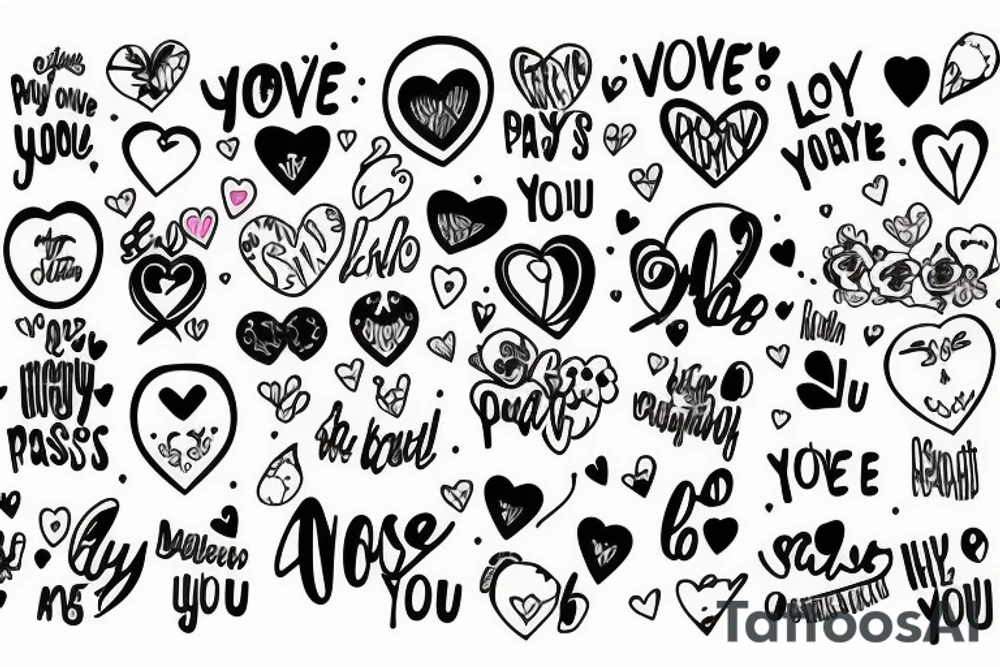 Everyvday the passes i love you more tattoo idea