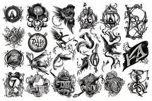 text saying "Tales of Alchemy" tattoo idea