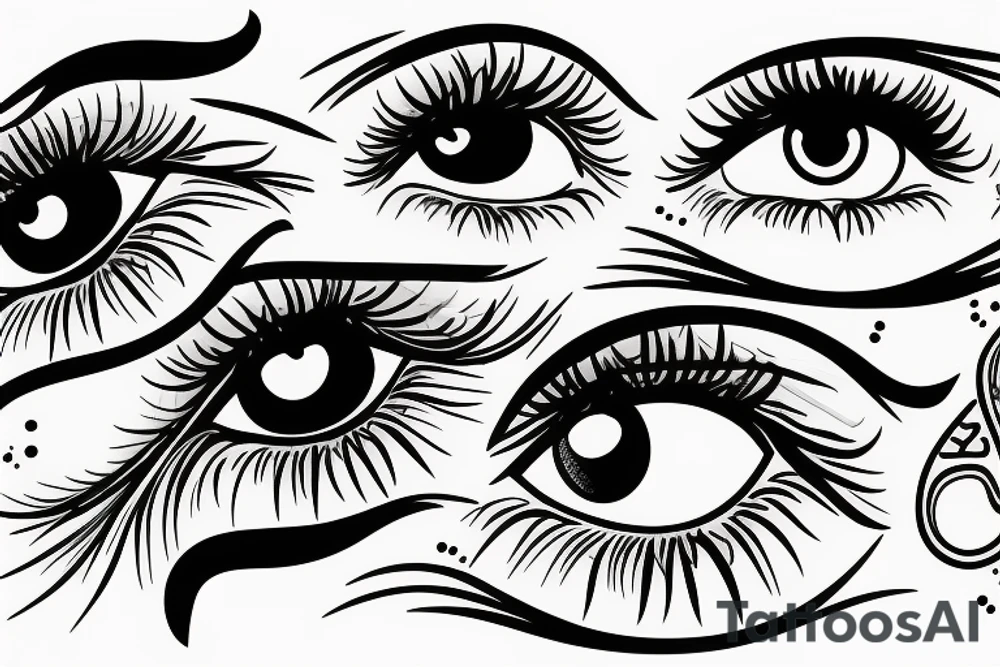 eyes with thunder underneath tattoo idea