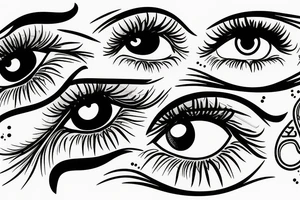 eyes with thunder underneath tattoo idea