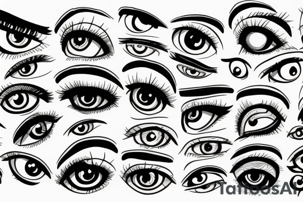 eyes with thunder underneath tattoo idea