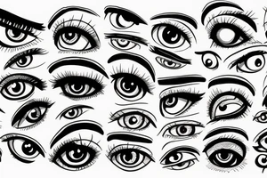 eyes with thunder underneath tattoo idea