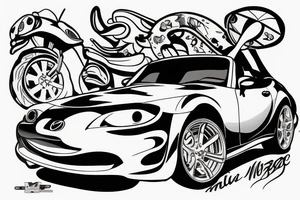 mazda miata nb tattoo idea