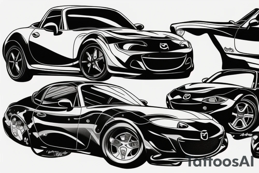 mazda miata second generation tattoo idea