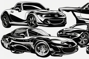 mazda miata second generation tattoo idea