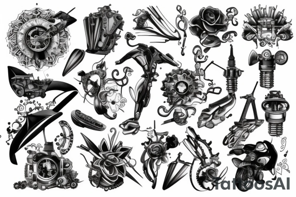 mechanical tattoo idea