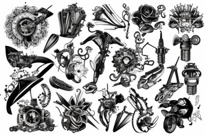mechanical tattoo idea