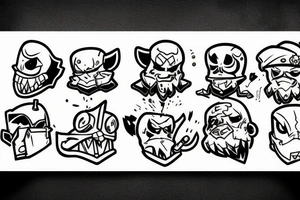 black brawl stars game heroes tattoo idea