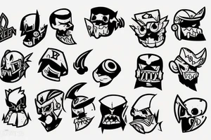 black brawl stars game heroes tattoo idea