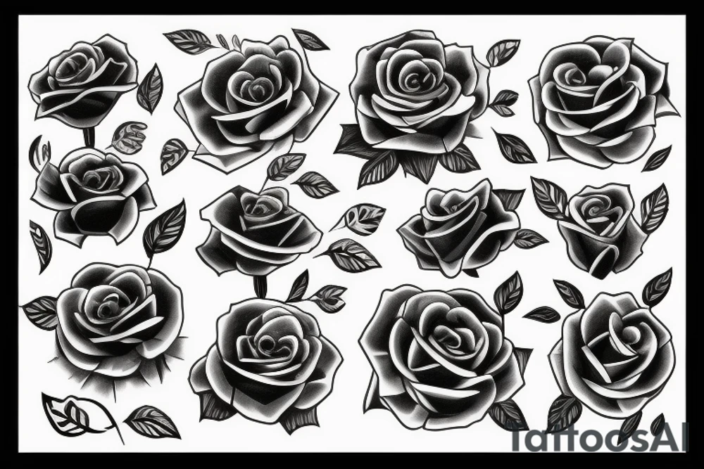 black rozes tattoo idea