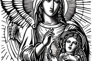 Virgin Mary, Jesus, Archangel Michael tattoo idea