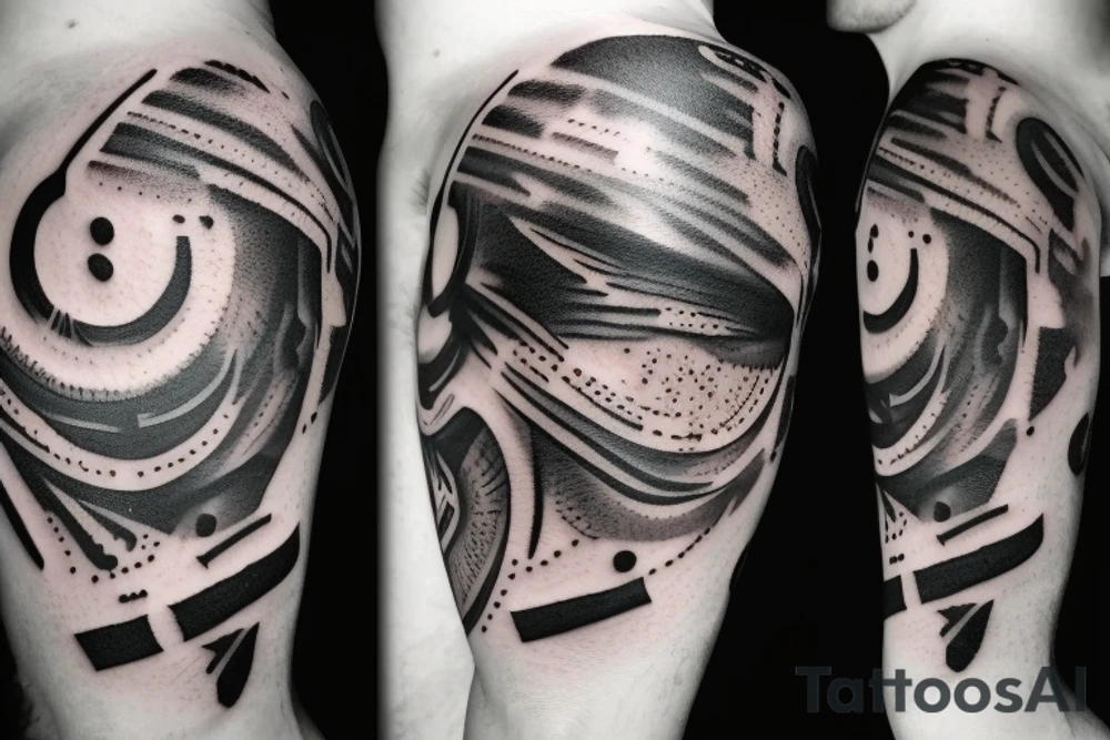 Black hole with torn skin tattoo idea