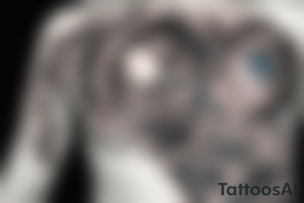 Black hole with torn skin tattoo idea