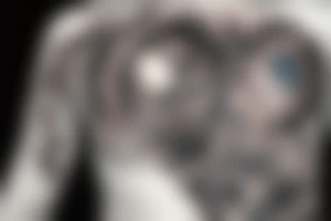 Black hole with torn skin tattoo idea