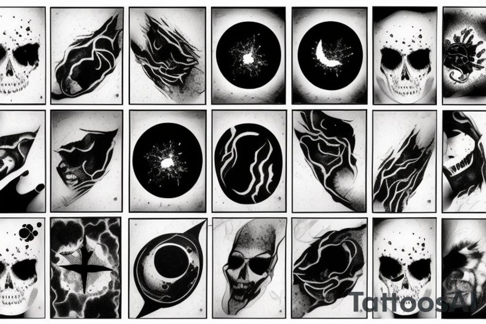 Blackhole with torn skin tattoo idea