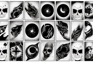 Blackhole with torn skin tattoo idea