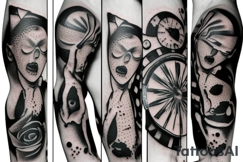 Blackhole with torn skin tattoo idea