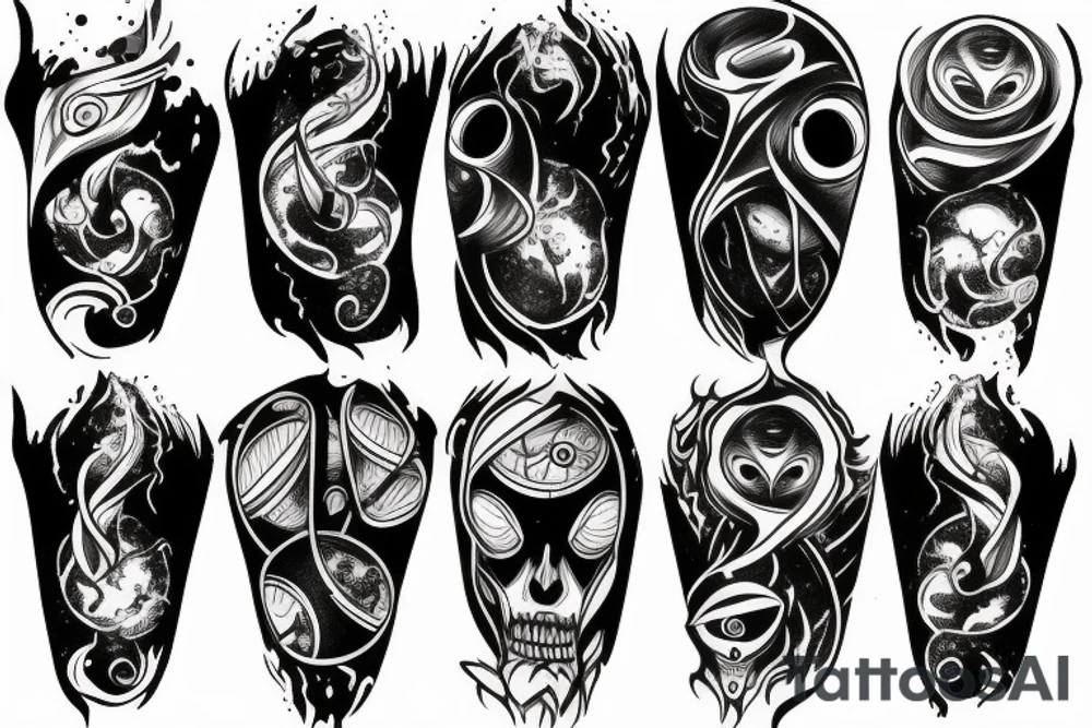 Blackhole sleeve tattoo idea