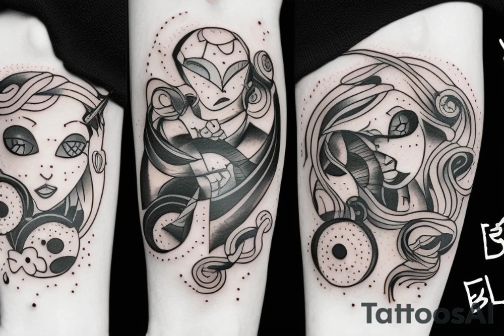 Blackhole and girl tattoo idea