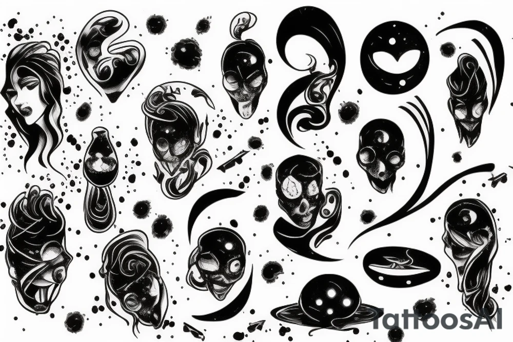 Blackhole and girl tattoo idea