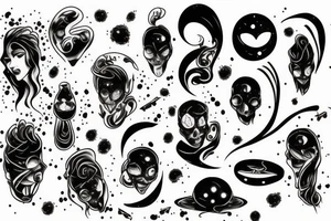 Blackhole and girl tattoo idea