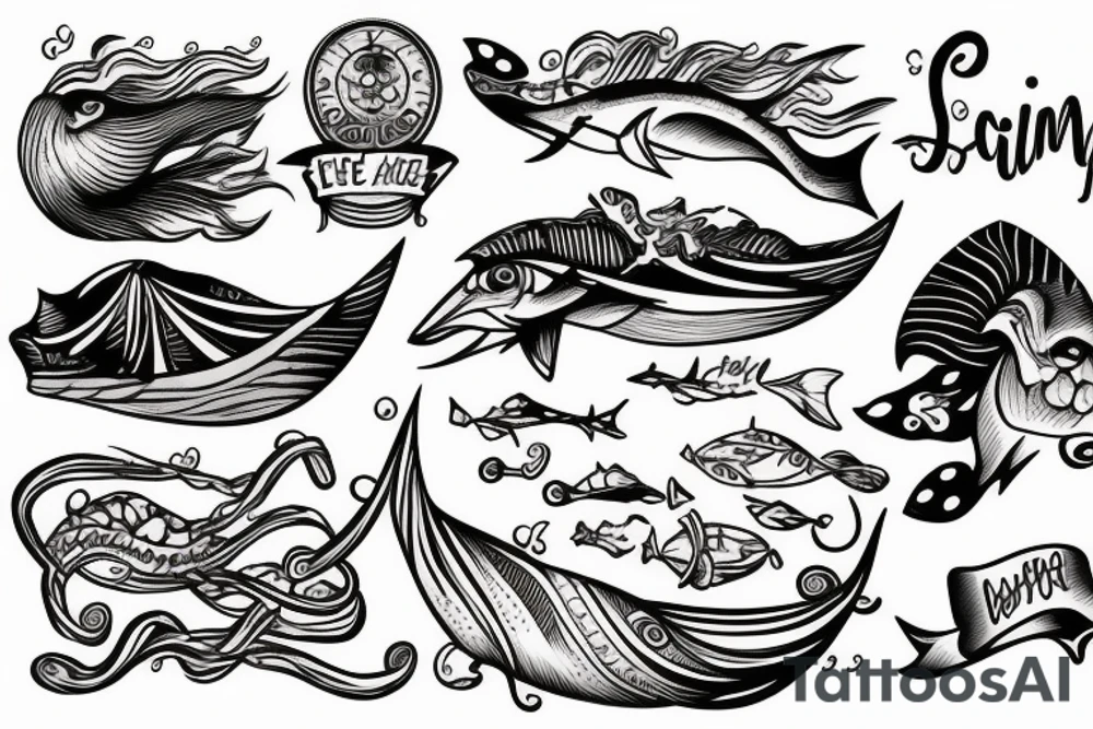 Feel free on the sea tattoo idea