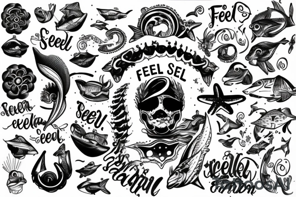 Feel free on the sea tattoo idea
