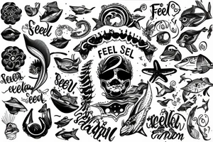 Feel free on the sea tattoo idea
