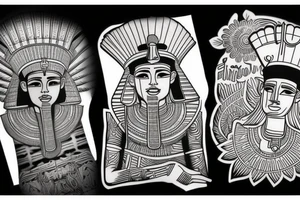 God hórus chest and hat pharaoh tattoo idea
