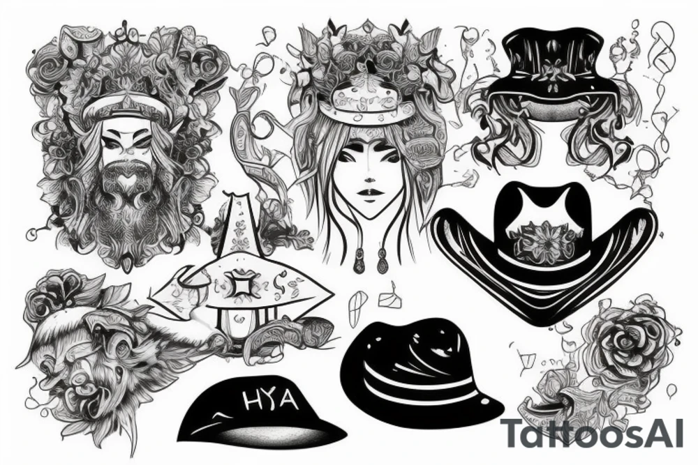 God hórus chest and hat tattoo idea