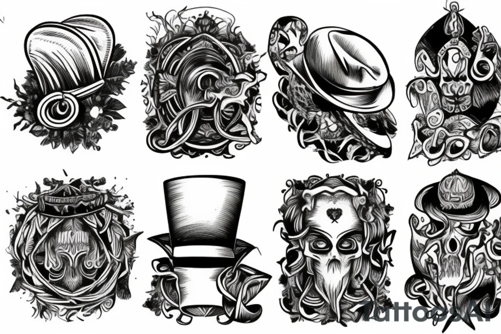God hórus chest and hat tattoo idea