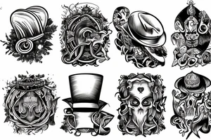 God hórus chest and hat tattoo idea
